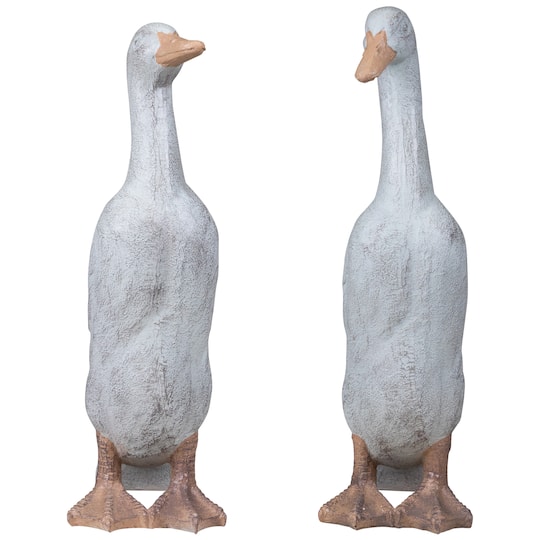 Ducks Outdoor Garden Statues - 17.25" - Set of 2